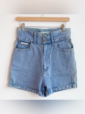 Vintage 90s Express French Country High Rise Denim Shorts 10